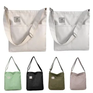 Canvas Tote Bag 1PC 6Colours 34x36cm
