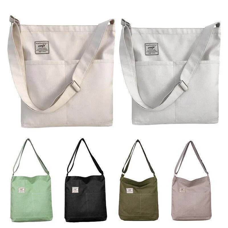 Canvas Tote Bag 1PC 6Colours 34x36cm