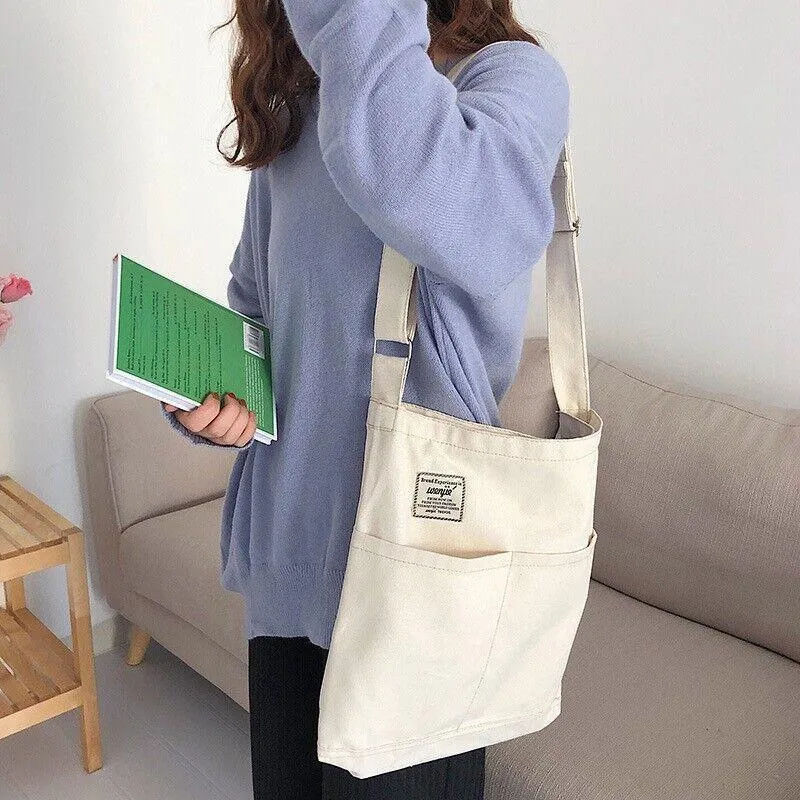Canvas Tote Bag 1PC 6Colours 34x36cm