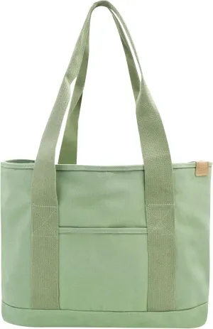 Canvas Tote Bag Casual Multi pockets Handbags Large Capacity Shopping Shoulder Bag with Pocket Bags Work Purses