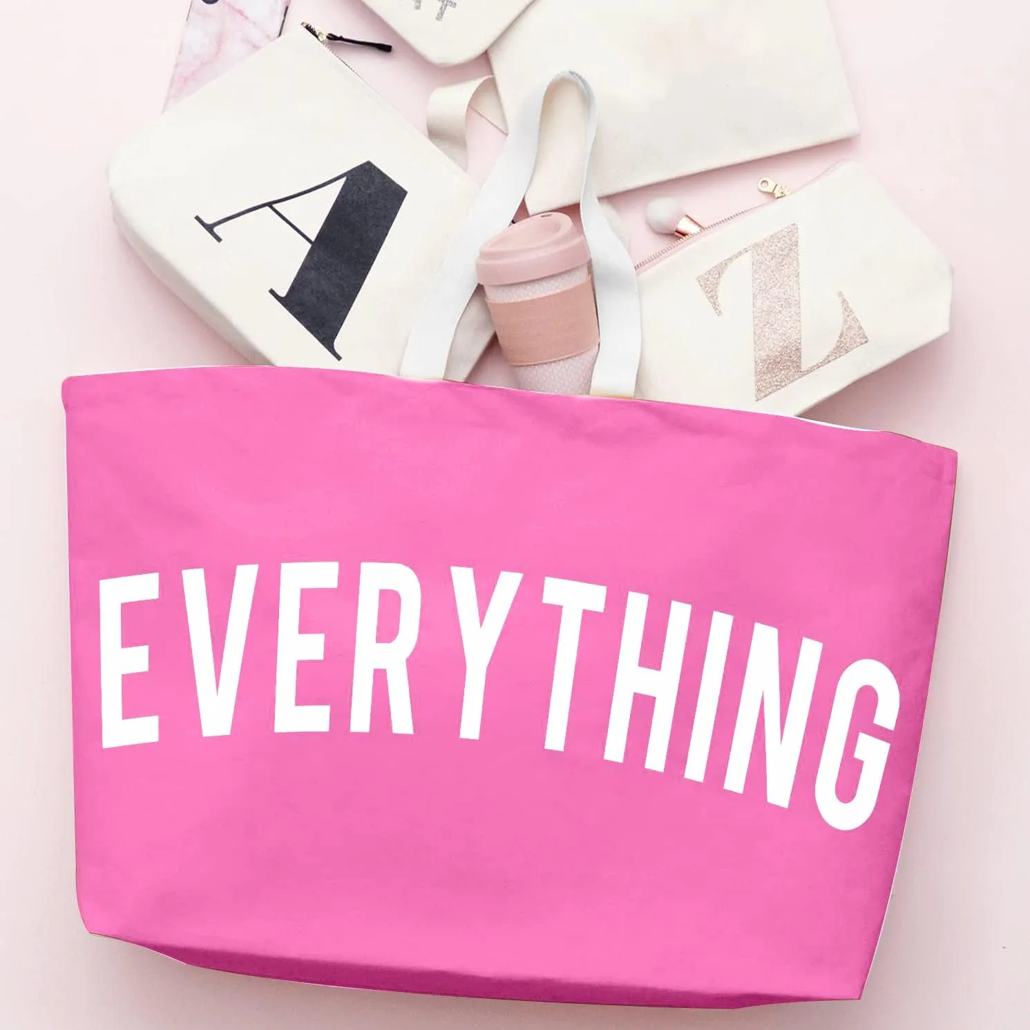 Canvas Tote Bag - Extra Large Shopping Beach Totes Bags Reusable Big Grocery Bag 28" x 8" x 16"