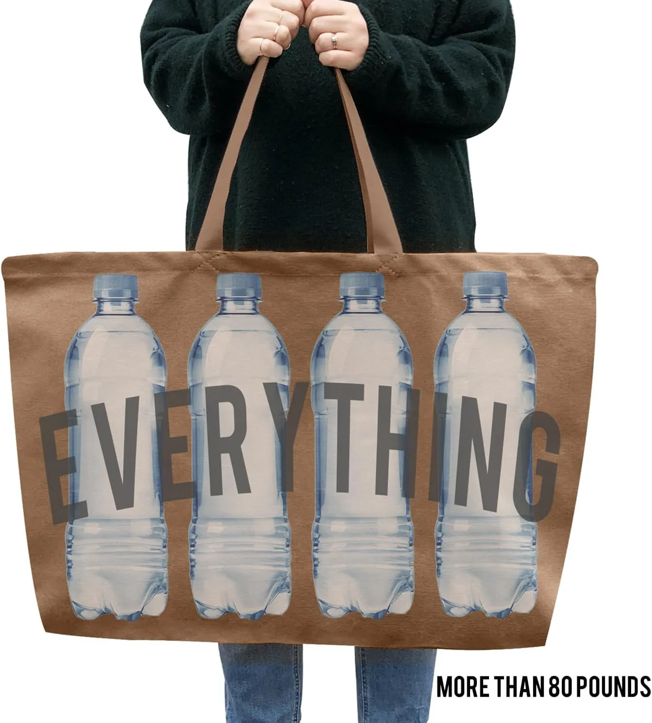 Canvas Tote Bag - Extra Large Shopping Beach Totes Bags Reusable Big Grocery Bag 28" x 8" x 16"