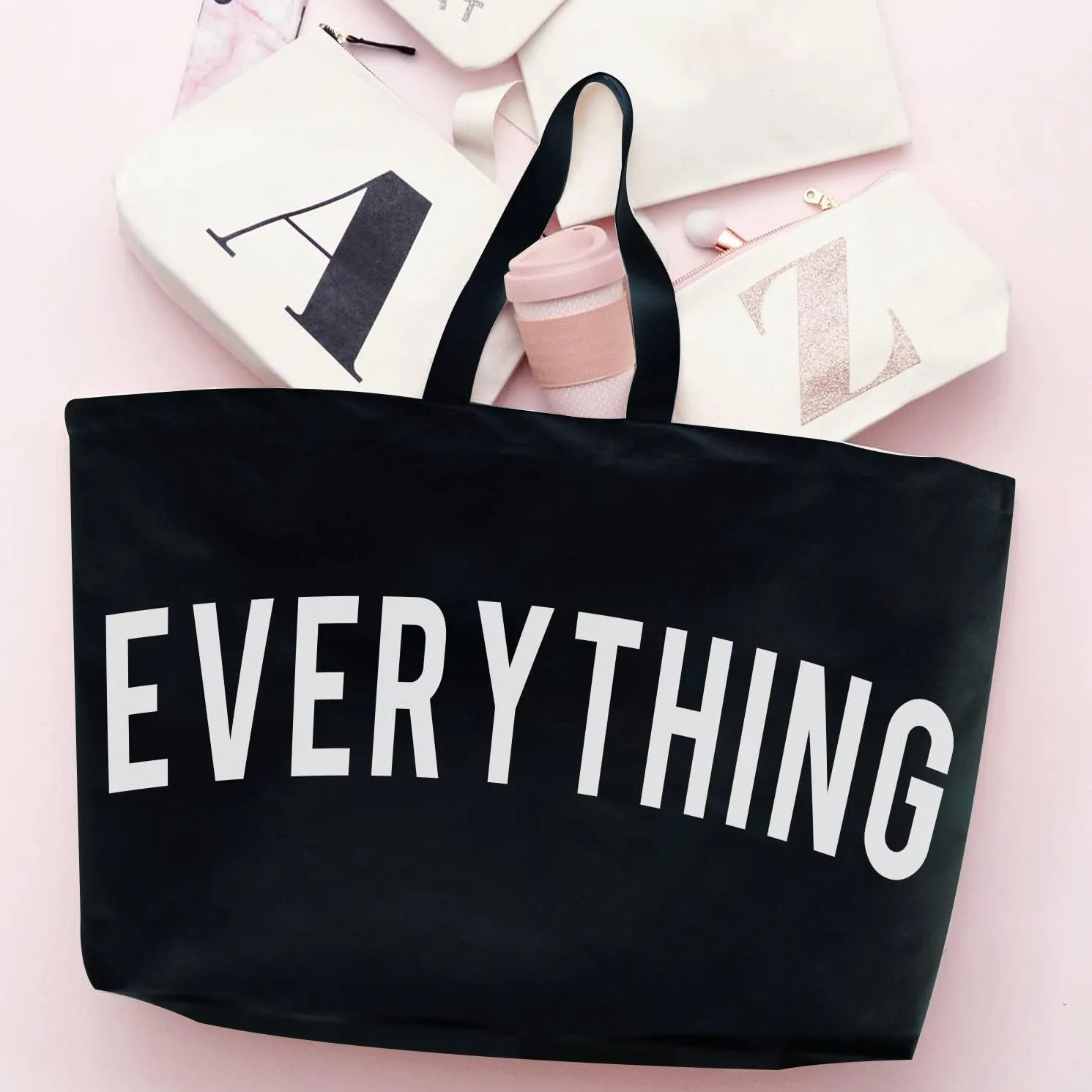 Canvas Tote Bag - Extra Large Shopping Beach Totes Bags Reusable Big Grocery Bag 28" x 8" x 16"