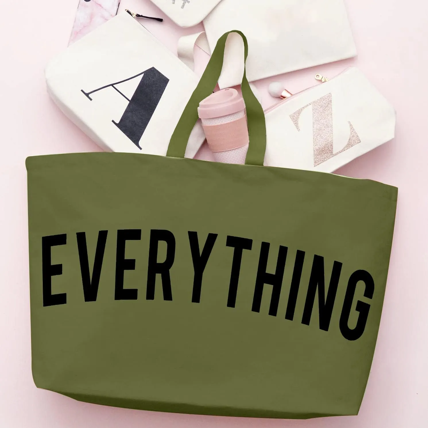 Canvas Tote Bag - Extra Large Shopping Beach Totes Bags Reusable Big Grocery Bag 28" x 8" x 16"