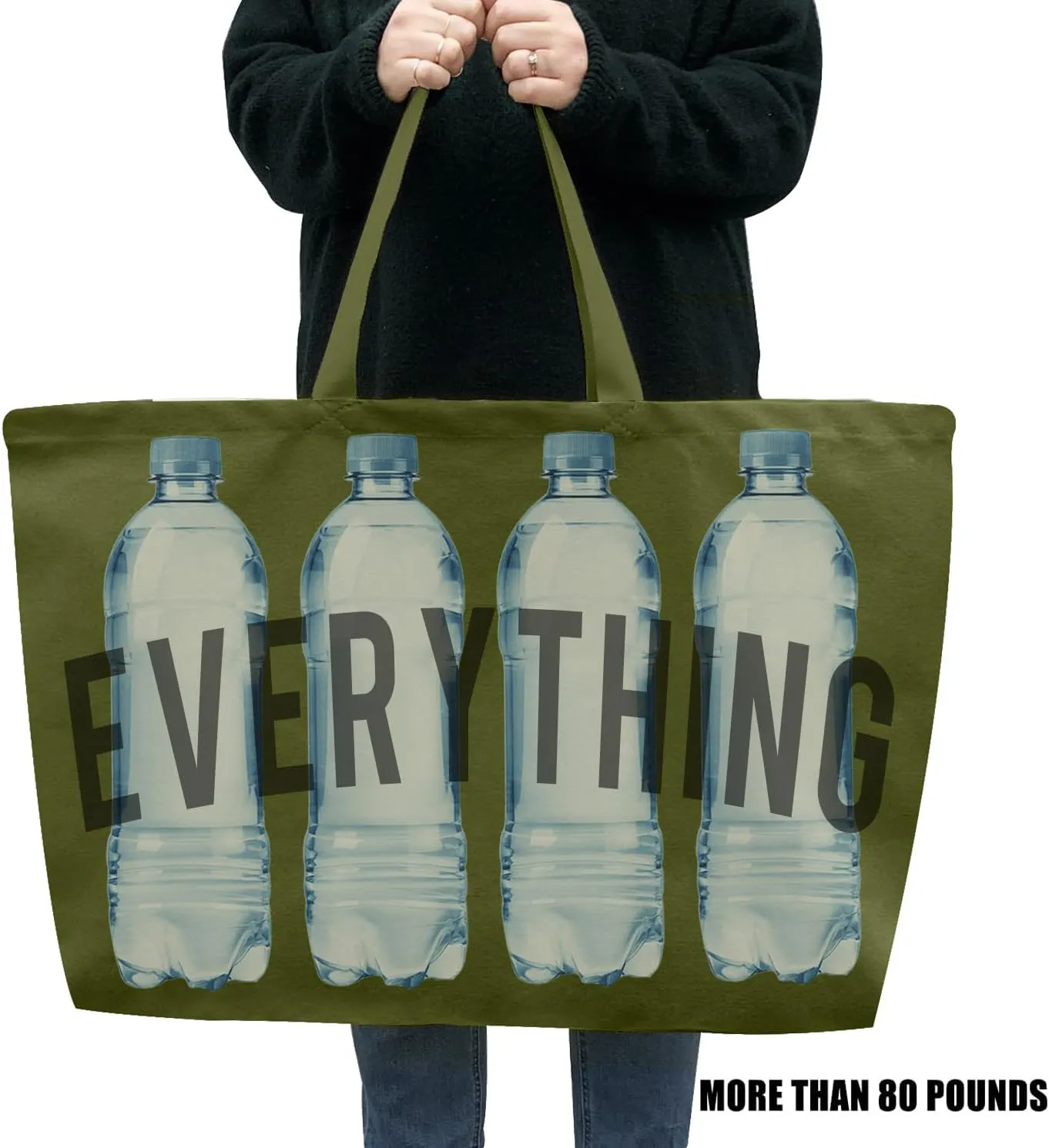 Canvas Tote Bag - Extra Large Shopping Beach Totes Bags Reusable Big Grocery Bag 28" x 8" x 16"