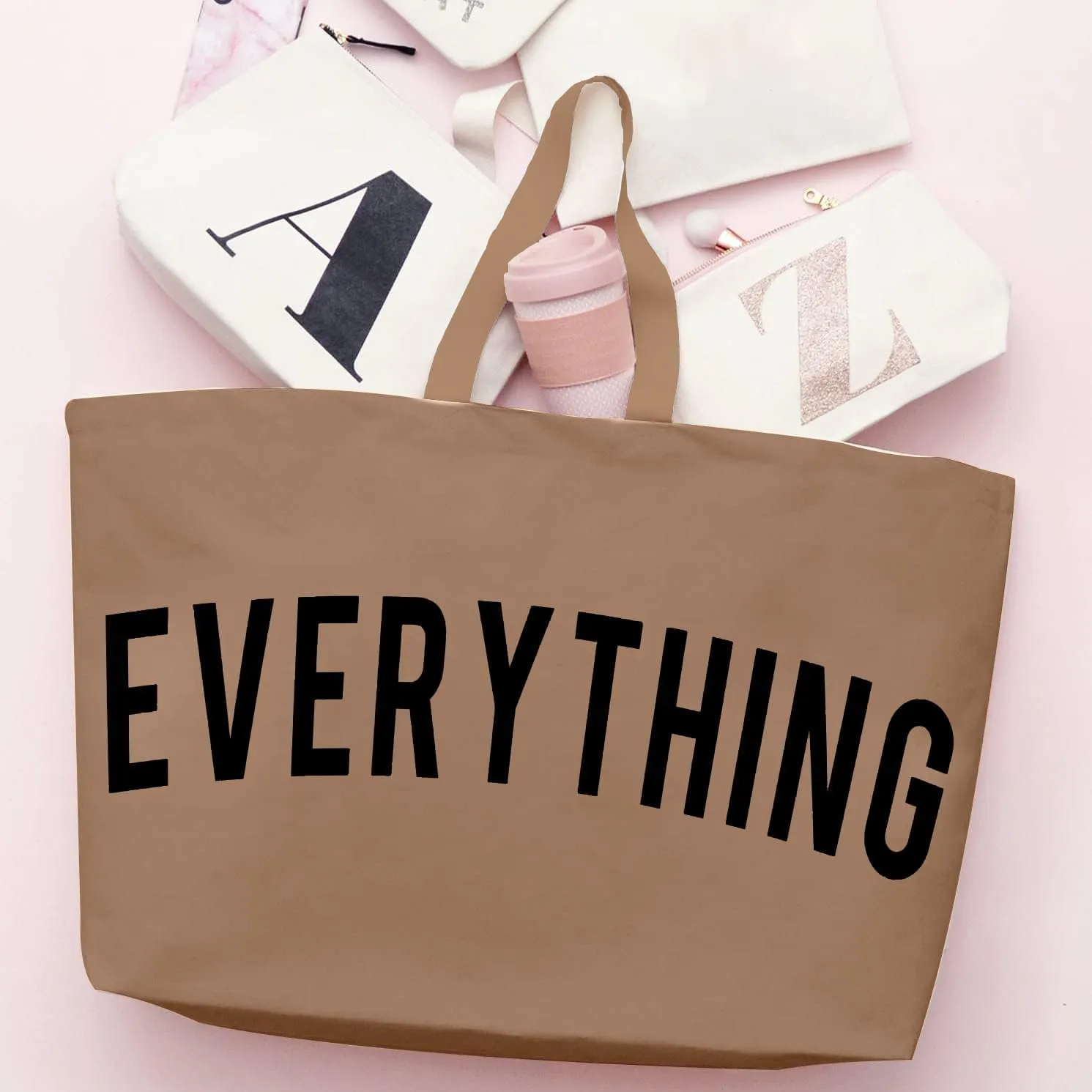 Canvas Tote Bag - Extra Large Shopping Beach Totes Bags Reusable Big Grocery Bag 28" x 8" x 16"