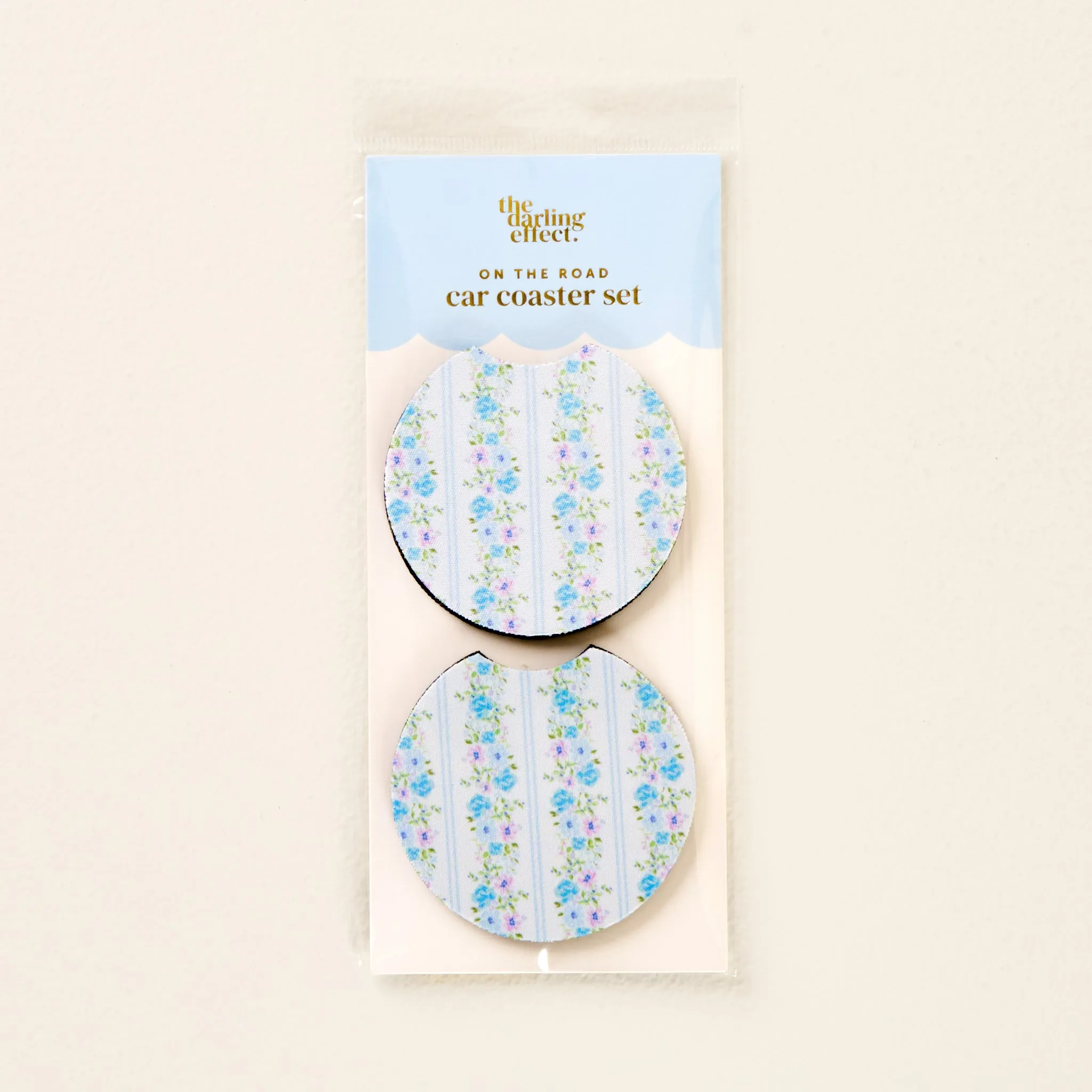 Car Coaster Set Petal Parade Blue