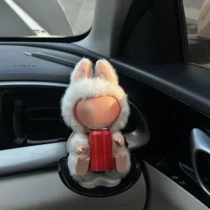 Car Plush Dolls Seat, Decorative Doll Safety Sofa with Plush Chair Cushion Cute Car Air Vents Ornaments Accessories for Display 3.94-6.69in Toy (Green)