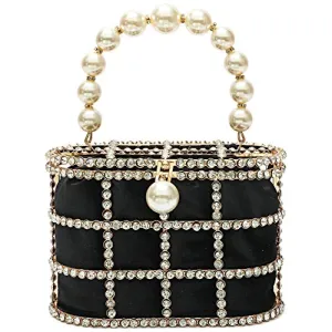 CARIEDO Beaded Pearl Clutch Purse