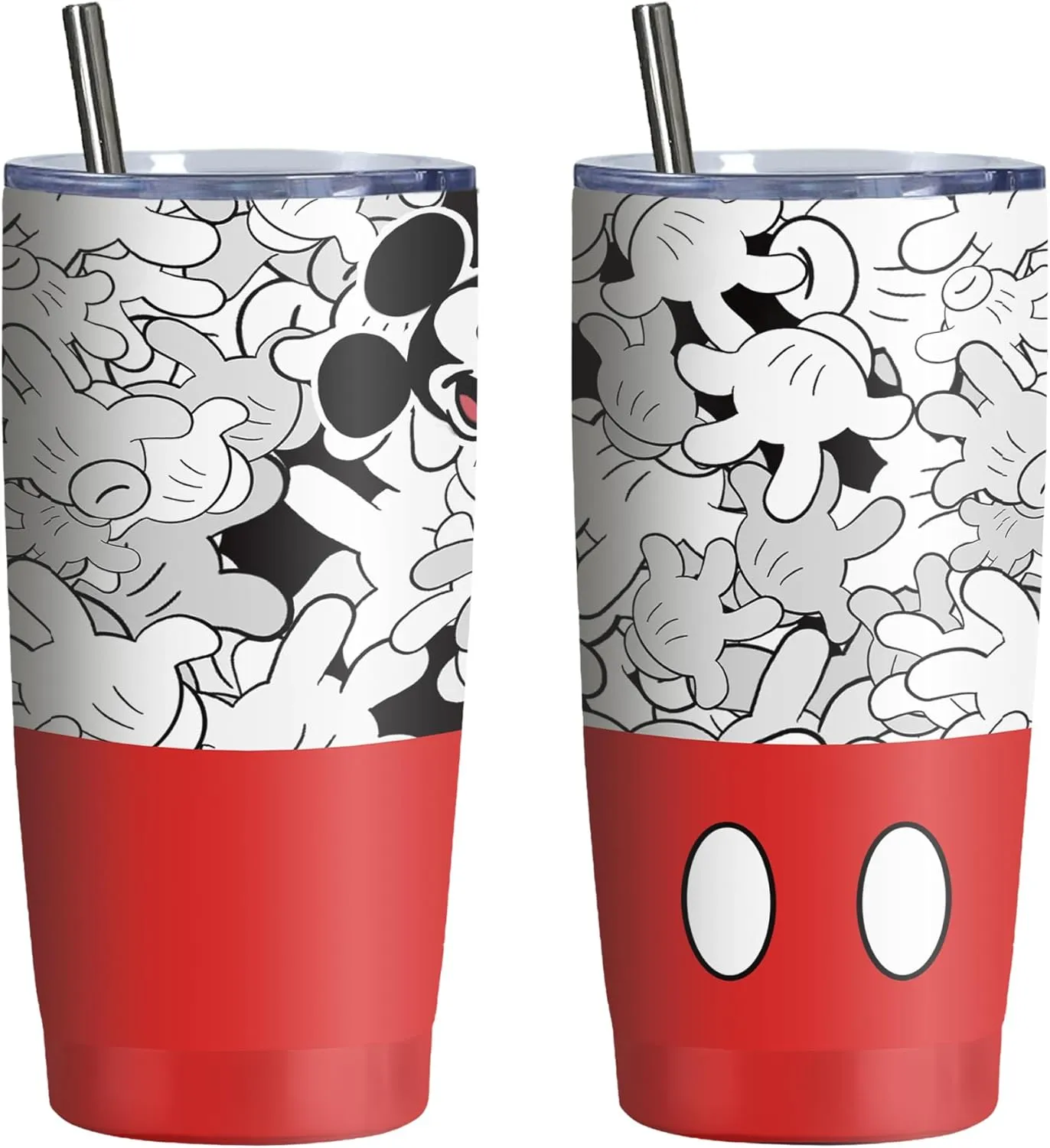 Cartoon 20 Oz Stainless Steel Tumbler Leak Proof Tumbler with Straw and Lid, Travel Coffee Mug for Home Outdoor, Thermal Cups for Hot and Cold Drinks
