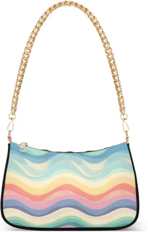 CEBUGI Crossbody Bags for Women Shoulder Purse Color Ripple Handbags Stylish Clutch Purse with Chain Strap
