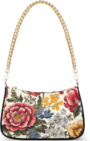 CEBUGI Crossbody Bags for Women Shoulder Purse Floral Handbags Stylish Clutch Purse with Chain Strap