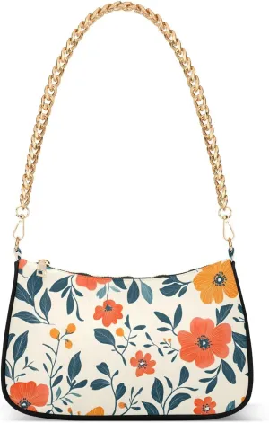CEBUGI Crossbody Bags for Women Shoulder Purse Floral Handbags Stylish Clutch Purse with Chain Strap