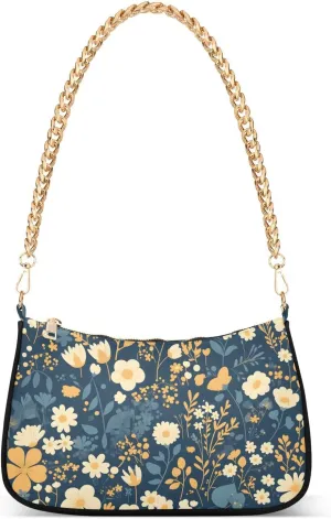 CEBUGI Crossbody Bags for Women Shoulder Purse Flower Handbags Stylish Clutch Purse with Chain Strap