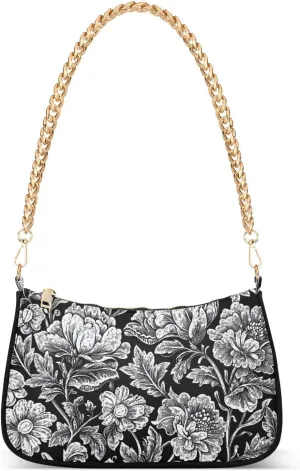 CEBUGI Crossbody Bags for Women Shoulder Purse Flower Handbags Stylish Clutch Purse with Chain Strap