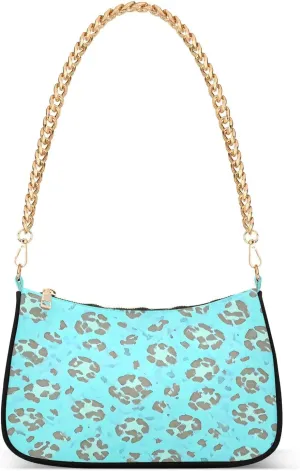 CEBUGI Crossbody Bags for Women Shoulder Purse Leopard Print Handbags Stylish Clutch Purse with Chain Strap
