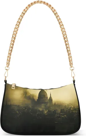 CEBUGI Crossbody Bags for Women Shoulder Purse Vintage Town Handbags Stylish Clutch Purse with Chain Strap