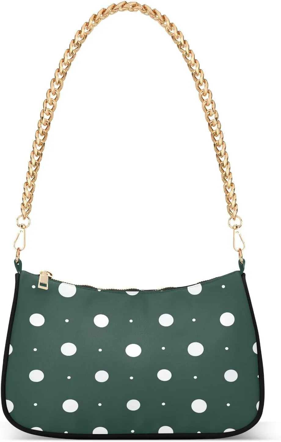 CEBUGI Crossbody Bags for Women Shoulder Purse White Polka Dots Handbags Stylish Clutch Purse with Chain Strap