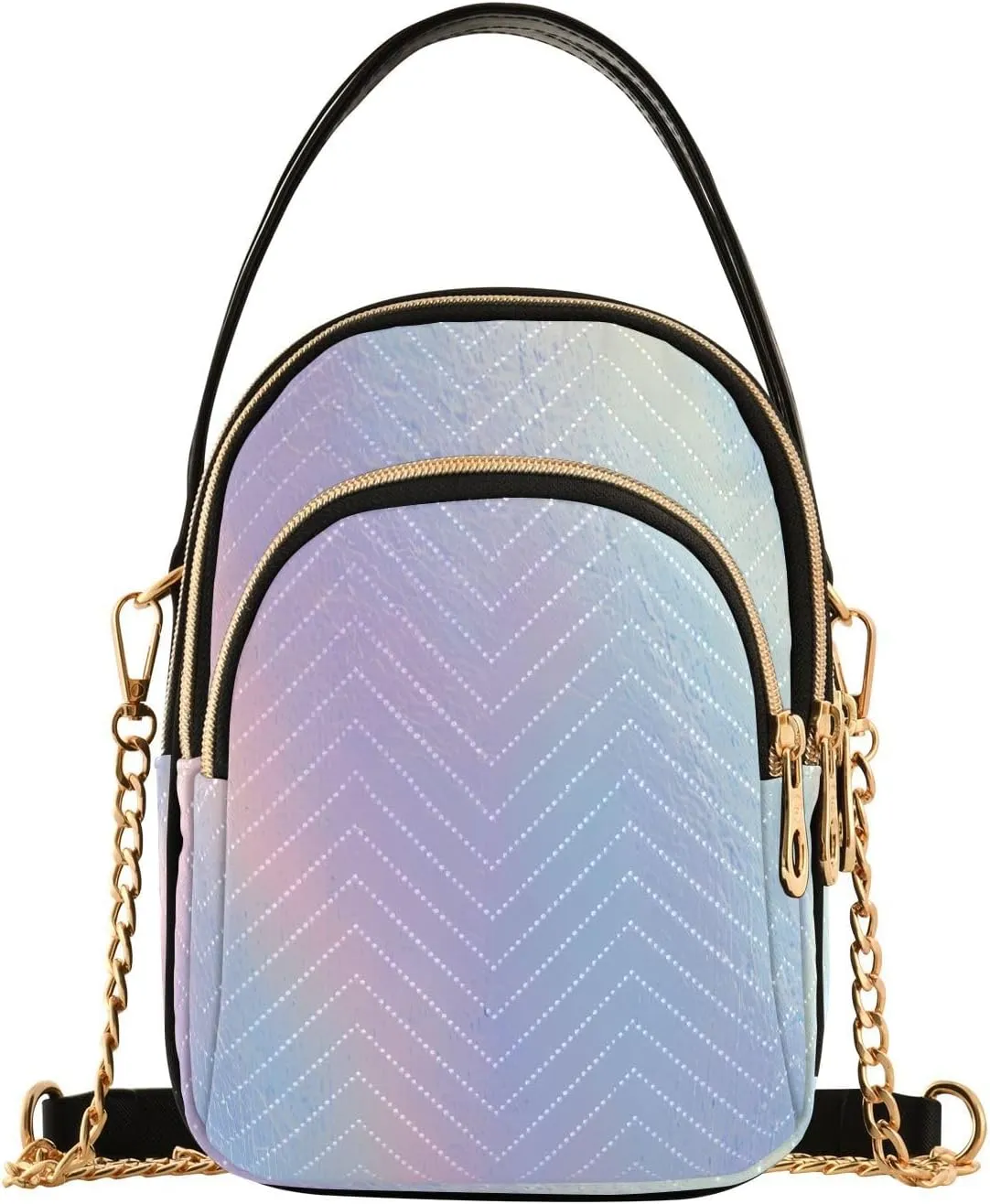 CEBUGI Women's Crossbody Handbags Clutch Phone Purse Iridescent Gradient Stylish Shoulder Bag with Detachable Chain Strap