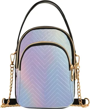 CEBUGI Women's Crossbody Handbags Clutch Phone Purse Iridescent Gradient Stylish Shoulder Bag with Detachable Chain Strap