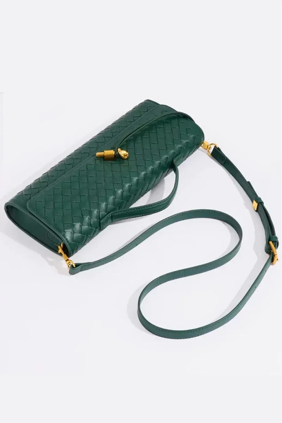 Charisma Πλεκτή Μίνι Τσάντα Baquette Clutch
