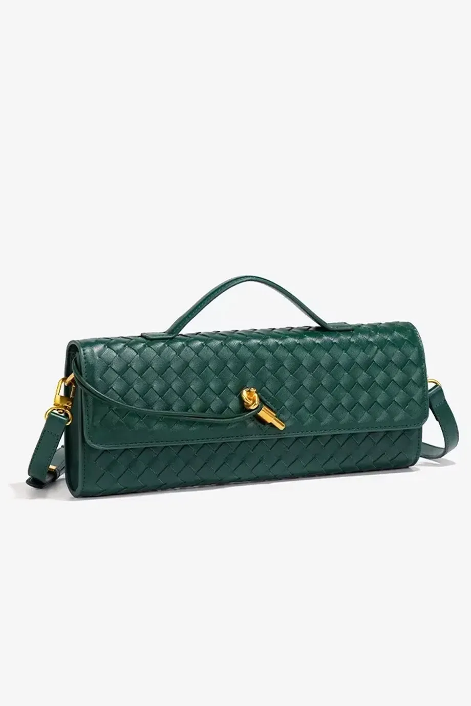 Charisma Πλεκτή Μίνι Τσάντα Baquette Clutch