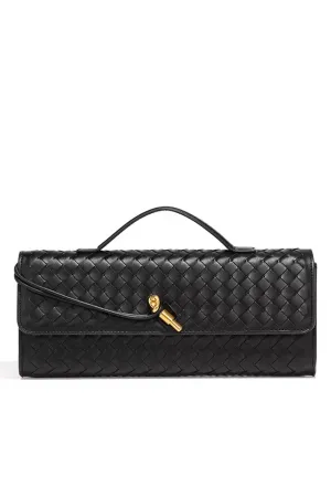 Charisma Πλεκτή Μίνι Τσάντα Baquette Clutch