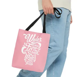 Chic Water Pink Tote Bag Turning Heads