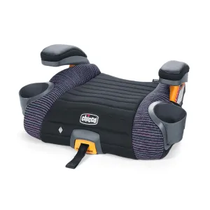Chicco GoFit ClearTex Plus Backless Booster Car Seat, Latch Attachment, Quick-Release Latch Removal, Portable Car Booster Seat for Children at Least 4 Years Old and 40-110 lbs | Confetti/Black