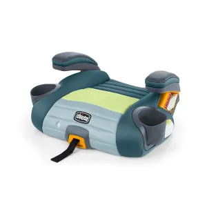 Chicco GoFit ClearTex Plus Backless Booster Car Seat, Latch Attachment, Quick-Release Latch Removal, Portable Car Booster Seat for Children at Least 4 Years Old and 40-110 lbs | Tropic/Green