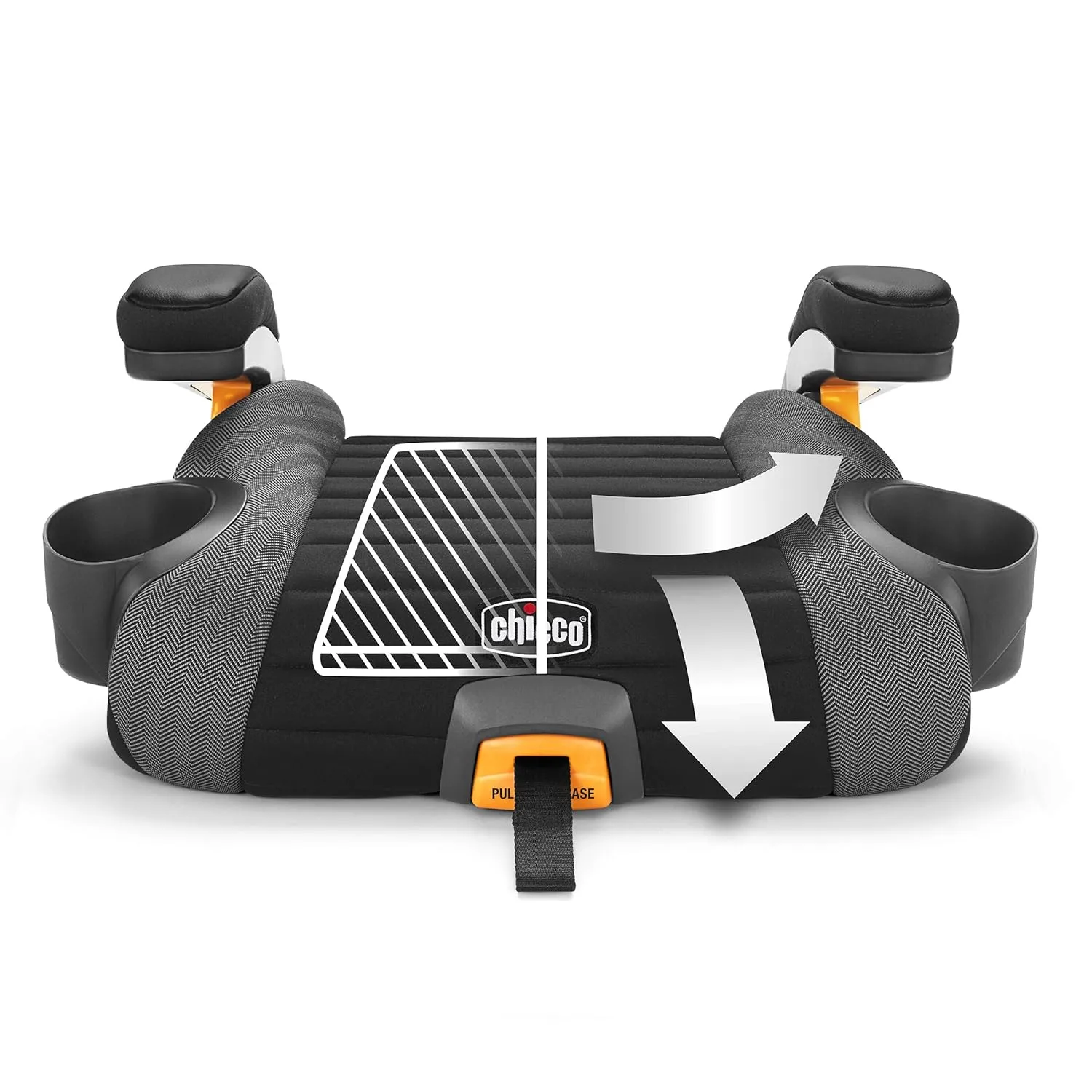 Chicco GoFit Plus Backless Booster Car Seat with LATCH Attachment and Quick-Release LATCH Removal, Portable Travel Booster Seat for children 40-110 lbs. | Iron/Black