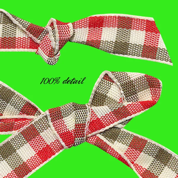Christmas Check Ribbons