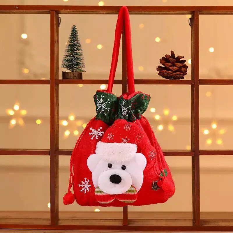 Christmas Gift Bags 1PC 4Styles Flannelette