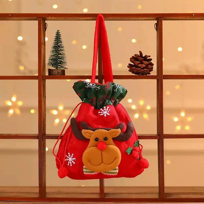 Christmas Gift Bags 1PC 4Styles Flannelette