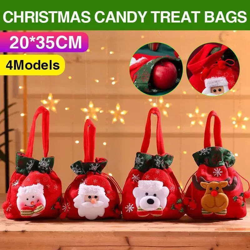 Christmas Gift Bags 1PC 4Styles Flannelette