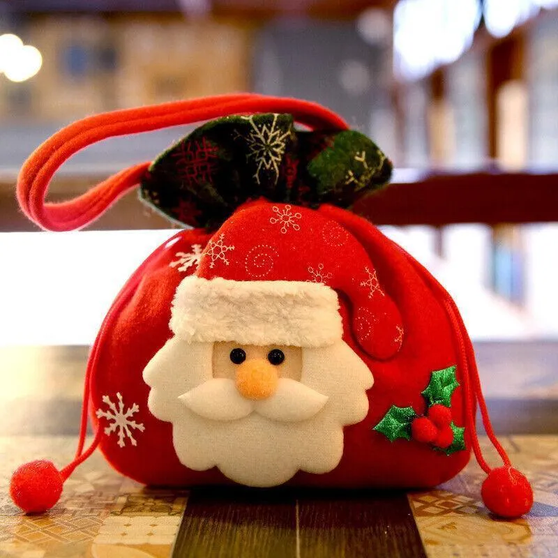 Christmas Gift Bags 1PC 4Styles Flannelette