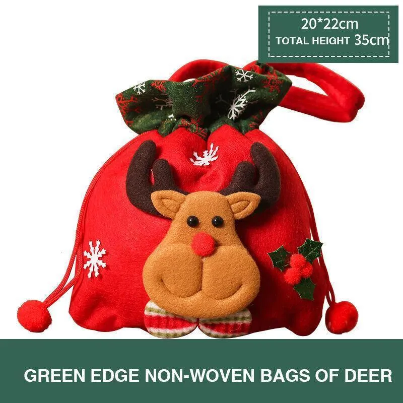 Christmas Gift Bags 1PC 4Styles Flannelette