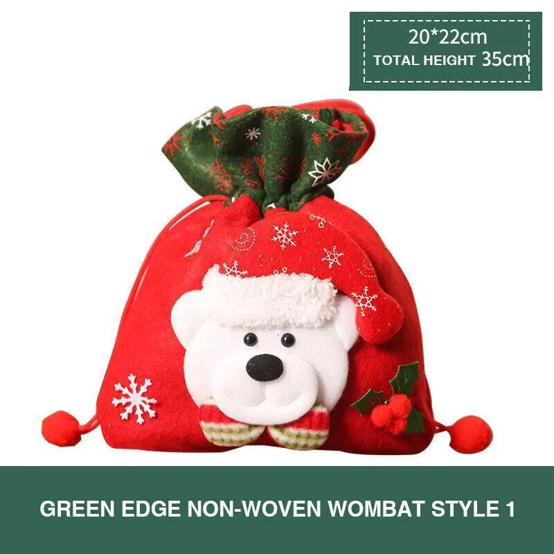 Christmas Gift Bags 1PC 4Styles Flannelette