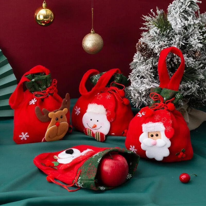Christmas Gift Bags 1PC 4Styles Flannelette