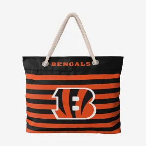 Cincinnati Bengals Nautical Stripe Tote Bag