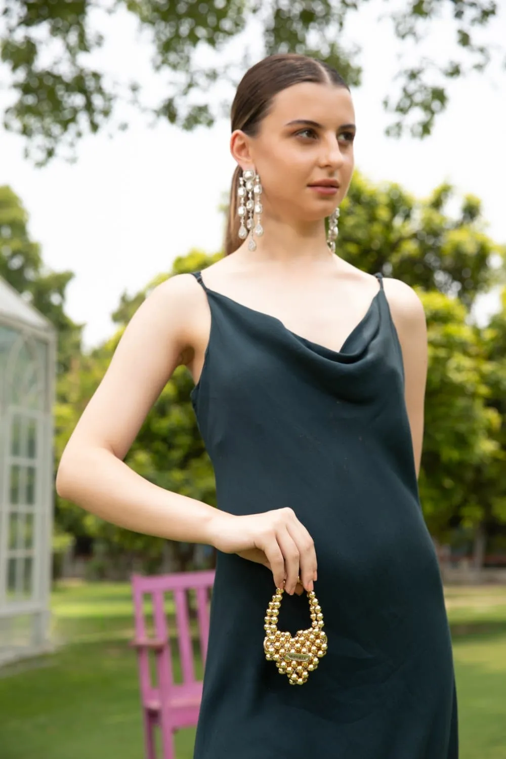 Classic Golden Pearl Mini Handbag