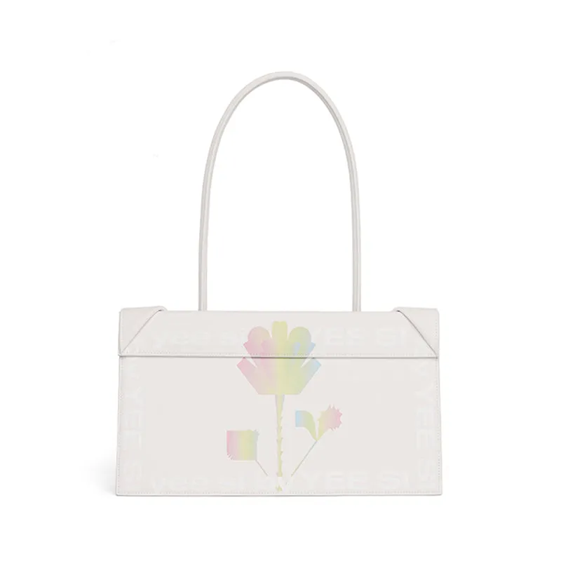 Click Medium Foldable Shoulder Bag - Daylight White