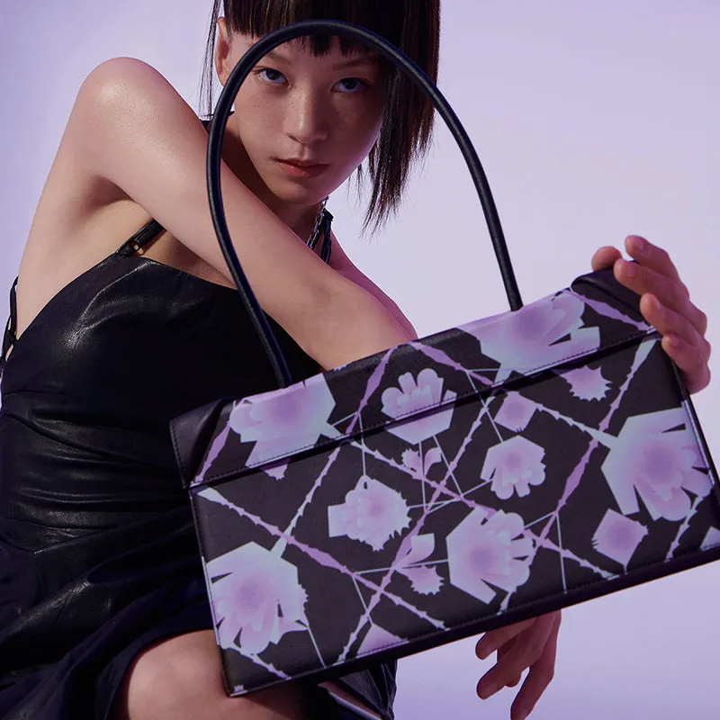 Click Medium Foldable Shoulder Bag - Moonlit Black