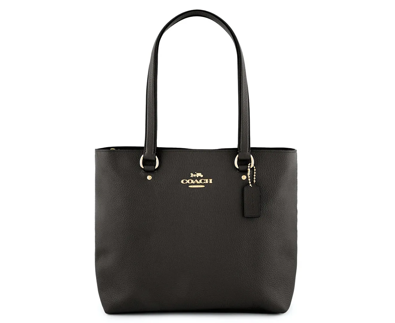 COACH PEBBLE LEATHER BAY TOTE BAG