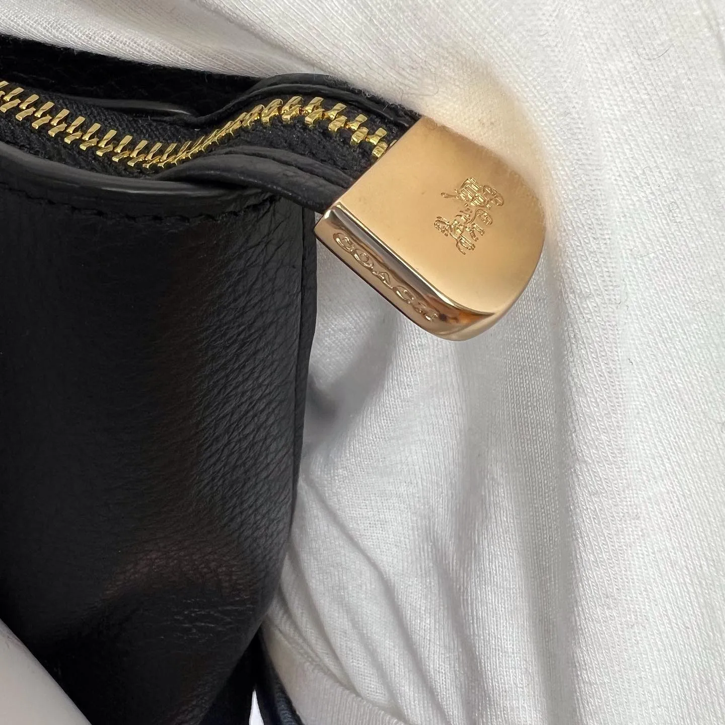 COACH PEBBLE LEATHER BAY TOTE BAG