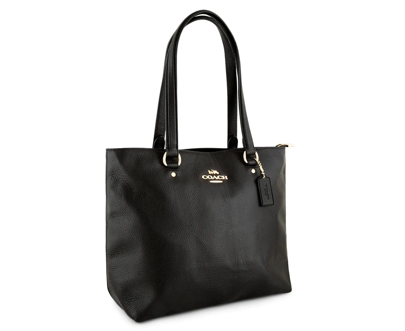 COACH PEBBLE LEATHER BAY TOTE BAG