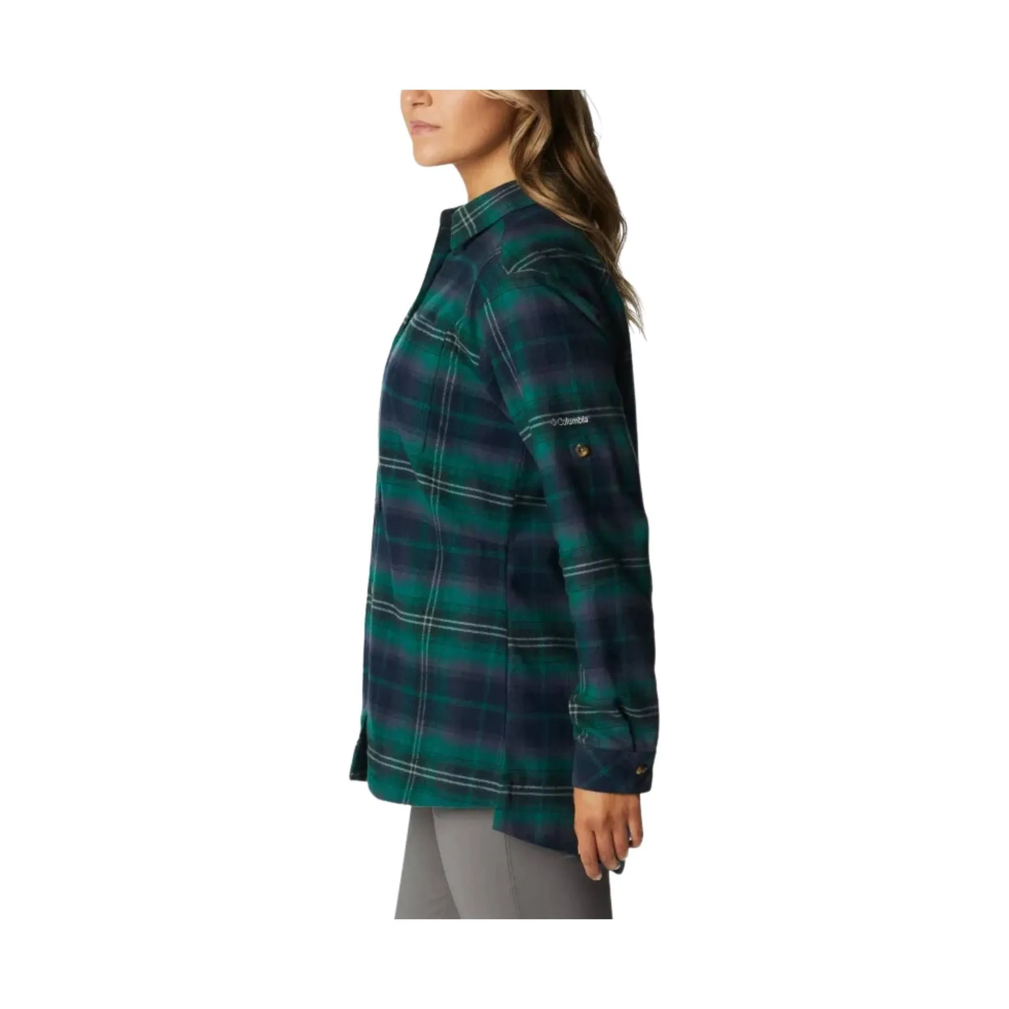 Columbia Women's Holly Hideaway Flannel Shirt - Spruce Multi FINAL SALE