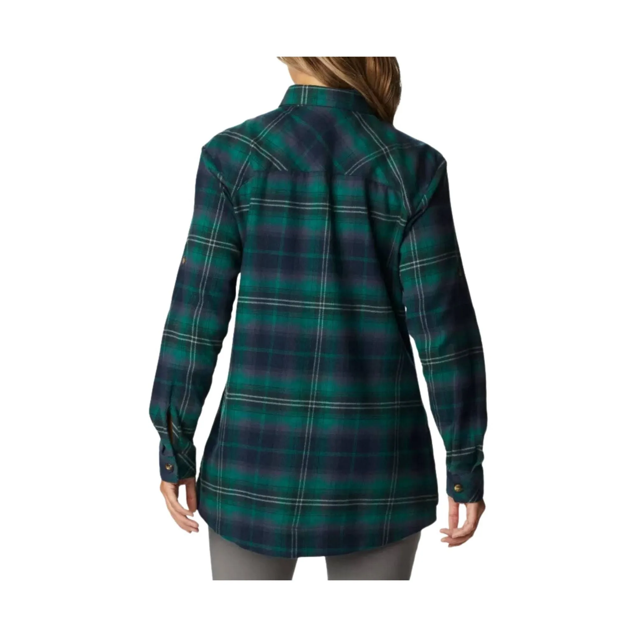Columbia Women's Holly Hideaway Flannel Shirt - Spruce Multi FINAL SALE