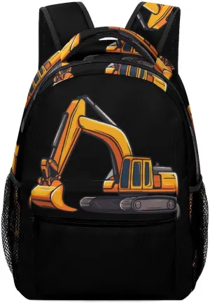 Construction Site Truck Driving Travel Backpack Laptop Backpack Computer Bag Lightweight Back Pack for Men And Women