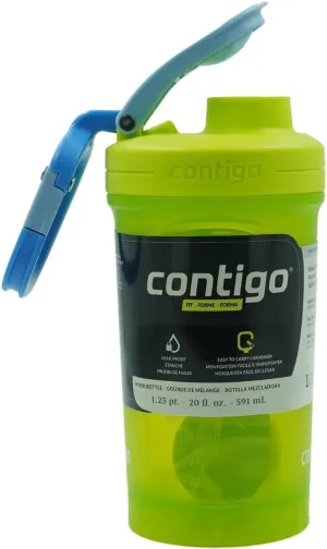 Contigo 20oz Shaker Bottle - Leak-Proof, Mixer, Gym, Protein Shakes